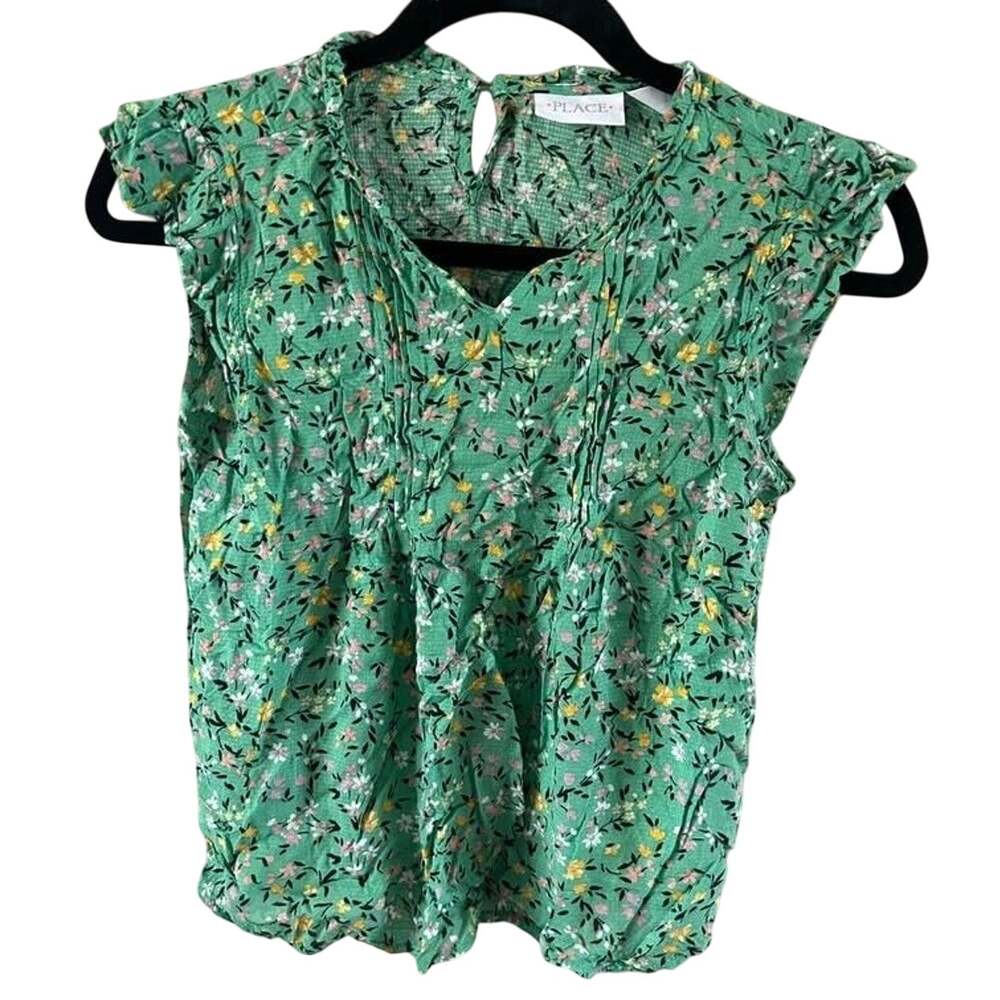 New Children's Place Youth Girls' Size 10/12 Flowered Blouse